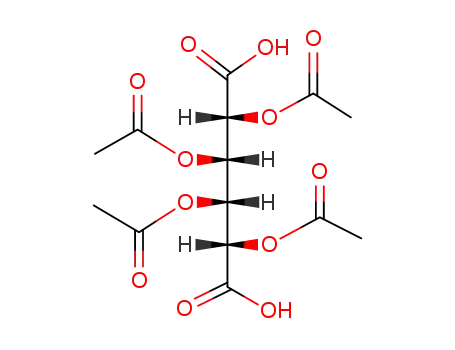Molecular Structure of 5469-75-0 (2,3,4,5-tetraacetyloxyhexanedioic acid)