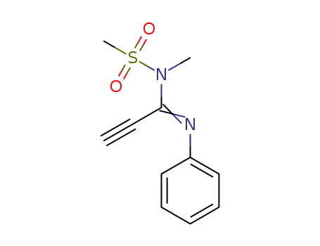 Molecular Structure of 1562381-21-8 (N-methyl-N-(methylsulfonyl)-N'-phenylpropiolimidamide)