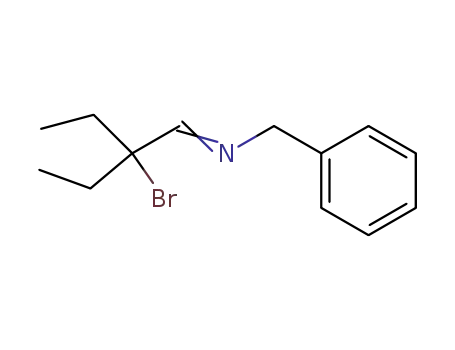 Benzenemethanamine, N-(2-bromo-2-ethylbutylidene)-