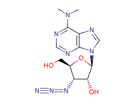 Molecular Structure of 384334-64-9 (9-(3-azido-3-deoxy-β-D-ribofuranosyl)-6-(dimethylamino)purine)