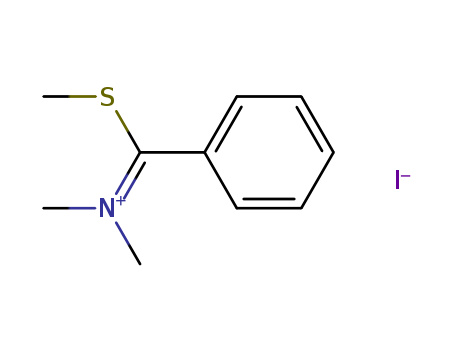 Methanaminium, N-methyl-N-[(methylthio)phenylmethylene]-, iodide