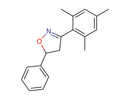 Molecular Structure of 19505-59-0 (Isoxazole, 4,5-dihydro-5-phenyl-3-(2,4,6-trimethylphenyl)-)