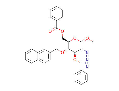 methyl 2-azido-6-O-benzoyl-3-O-benzyl-2-deoxy-4-O-(2-naphthylmethyl)-α-D-glucopyranoside