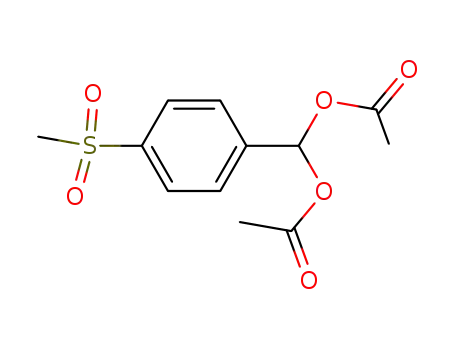 Molecular Structure of 100118-64-7 (1-diacetoxymethyl-4-methanesulfonyl-benzene)