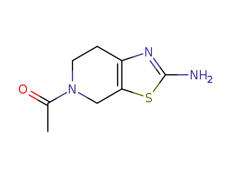 Molecular Structure of 124458-11-3 (Thiazolo[5,4-c]pyridin-2-amine, 5-acetyl-4,5,6,7-tetrahydro-)