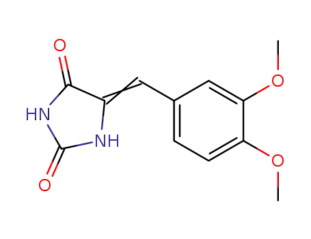 Molecular Structure of 10040-91-2 (5-(3,4-Dimethoxybenzylidene)hydantoin)