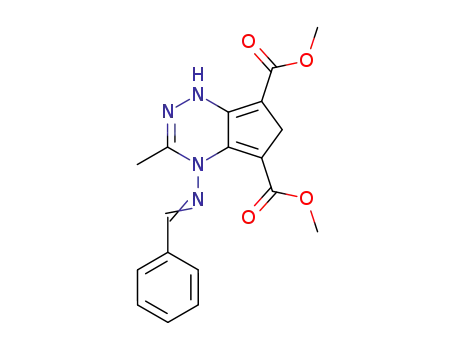 3-Methyl-4-{[1-phenyl-meth-(E)-ylidene]-amino}-4,6-dihydro-1H-cyclopenta[1,2,4]triazine-5,7-dicarboxylic acid dimethyl ester