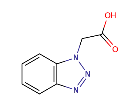 Molecular Structure of 4144-64-3 (BENZOTRIAZOL-1-YL-ACETIC ACID)