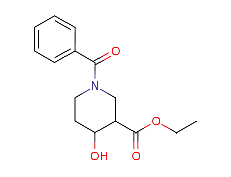 Molecular Structure of 5435-00-7 (ethyl 1-benzoyl-4-hydroxy-piperidine-3-carboxylate)