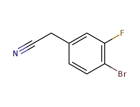 Molecular Structure of 499983-13-0 (3-Fluoro-4-Bromoobenzyl Cyanide)