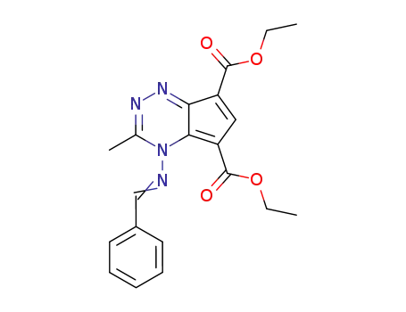 3-Methyl-4-{[1-phenyl-meth-(E)-ylidene]-amino}-4H-cyclopenta[1,2,4]triazine-5,7-dicarboxylic acid diethyl ester