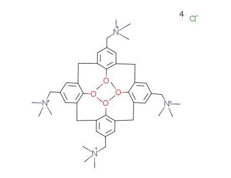 Molecular Structure of 139934-97-7 (5,11,17,23-tetramethoxy-25,26,27,28-tetrakis(trimethylammoniomethyl)calix<4>arene tetrachloride)