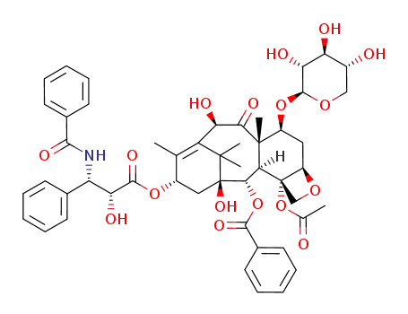 Molecular Structure of 90332-63-1 (7-Xylosyl-10-deacetyltaxol)