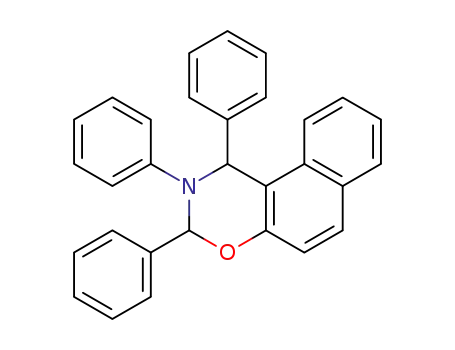 Molecular Structure of 66311-81-7 (1H-Naphth[1,2-e][1,3]oxazine, 2,3-dihydro-1,2,3-triphenyl-)