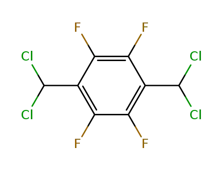 Molecular Structure of 713144-57-1 (1,4-bis(dichloromethyl)-2,3,5,6-tetrafluorobenzene)