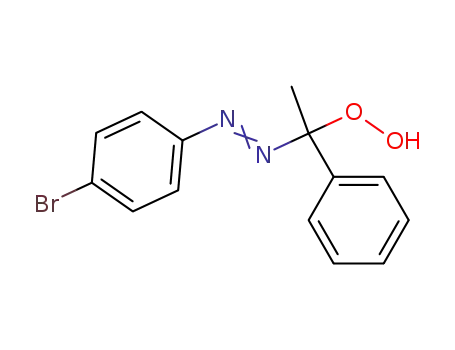 Molecular Structure of 91364-94-2 (Hydroperoxide, 1-[(4-bromophenyl)azo]-1-phenylethyl)