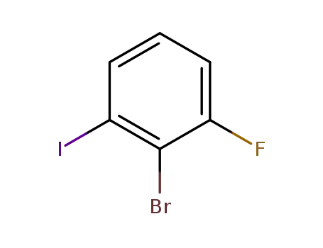 Molecular Structure of 851368-08-6 (2-Bromo-1-fluoro-3-iodobenzene)