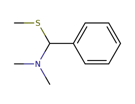 Molecular Structure of 62142-39-6 (Benzenemethanamine, N,N-dimethyl-a-(methylthio)-)