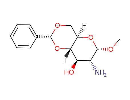 Molecular Structure of 128657-58-9 (methyl 2-amino-4,6-O-benzylidene-2-deoxy-α-D-glucopyranoside)