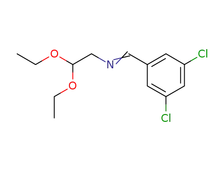Molecular Structure of 1000210-73-0 ((3,5-dichloro-benzylidene)-(2,2-diethoxy-ethyl)-amine)