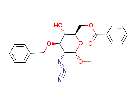 Methyl 2-azido-2-deoxy-3-O-(phenylmethyl)-alpha-D-glucopyranoside6-benzoate