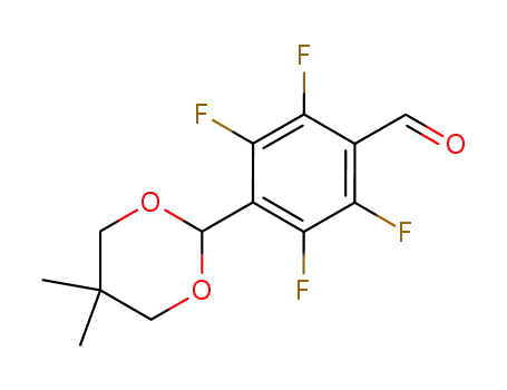 Molecular Structure of 528869-14-9 (1,2,4,5-tetrafluoro-3-(5,5-dimethyl-1,3-dioxan-2-yl)-6-formylbenzene)