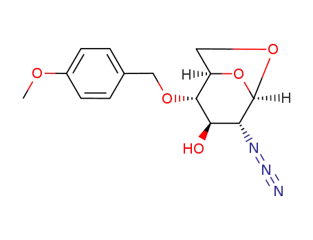 Molecular Structure of 635683-65-7 (1,6-anhydro-2-azido-2-deoxy-4-O-p-methoxybenzyl-β-D-glucopyranose)