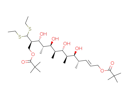 2,2-Dimethyl-propionic acid (E)-(2R,3R,4S,5S,6R,7R,8R,9S,10S)-2-(bis-ethylsulfanyl-methyl)-13-(2,2-dimethyl-propionyloxy)-3,5,7,9-tetrahydroxy-4,6,8,10-tetramethyl-tridec-11-enyl ester