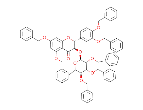 (2R,3R)-5,7-Bis-benzyloxy-2-(3,4-bis-benzyloxy-phenyl)-3-((2S,3R,4R,5S,6S)-3,4,5-tris-benzyloxy-6-methyl-tetrahydro-pyran-2-yloxy)-chroman-4-one
