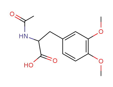 Molecular Structure of 27313-65-1 ((R,S)-N-Acetyl-3,4-dimethoxy phenylalanine)