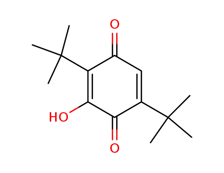 Molecular Structure of 23803-85-2 (2,5-di-tert-butyl-6-hydroxy-1,4-benzoquinone)