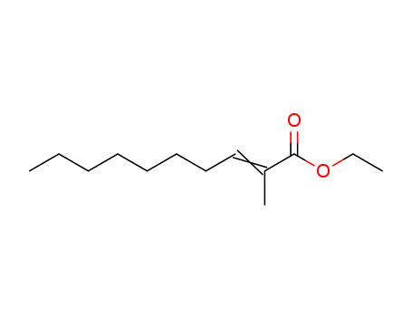 Molecular Structure of 130614-61-8 (2-Decenoic acid, 2-methyl-, ethyl ester)