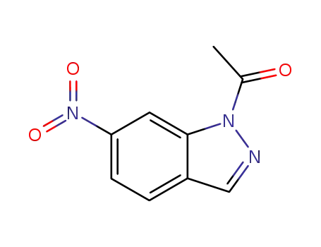 Molecular Structure of 13436-57-2 (1-(6-nitro-1H-indazol-1-yl)ethanone)