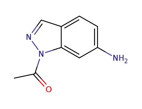 Molecular Structure of 501653-37-8 (1-(6-amino-1H-indazol-1-yl)ethanone)