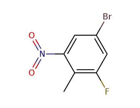 Molecular Structure of 502496-34-6 (4-BROMO-2-FLUORO-6-NITROTOLUENE)
