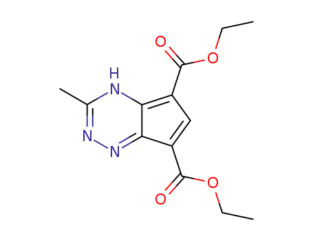 Molecular Structure of 117227-45-9 (3-Methyl-4H-cyclopenta<e>-1,2,4-triazin-5,7-dicarbonsaeure-diethylester)