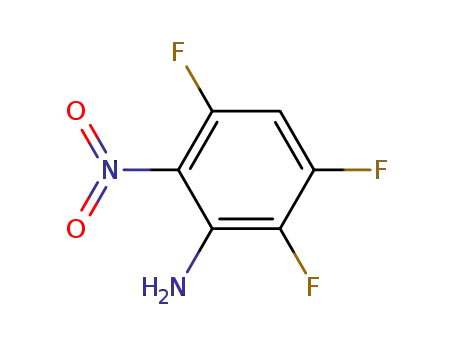 Molecular Structure of 5415-62-3 (3,5,6-Trifluoro-2-nitroaniline)