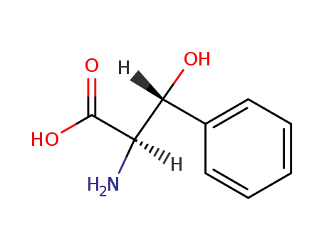Molecular Structure of 7352-06-9 (2-amino-3-hydroxy-3-phenyl-propanoic acid)