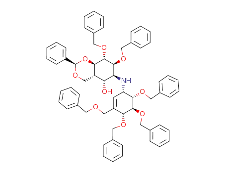 Molecular Structure of 117320-21-5 (2,3,4',5',6',7'-hexa-O-benzyl-4,5-O-benzyllidenevalidoxylamine B)