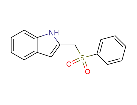 Molecular Structure of 107081-91-4 (1H-Indole, 2-[(phenylsulfonyl)methyl]-)