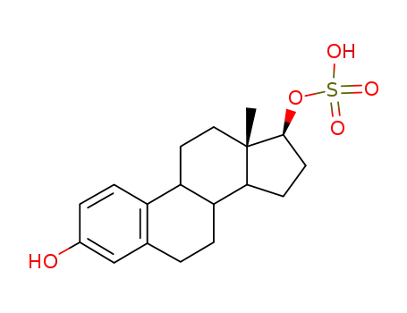 Molecular Structure of 3233-69-0 (estradiol 17-sulfate)