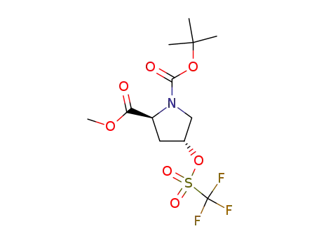 1,2-Pyrrolidinedicarboxylic acid, 4-[[(trifluoromethyl)sulfonyl]oxy]-,
1-(1,1-dimethylethyl) 2-methyl ester, (2S,4R)-