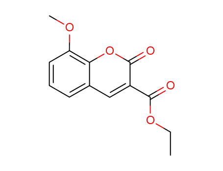 Molecular Structure of 1729-02-8 (ethyl 8-methoxy-2-oxo-2H-chromene-3-carboxylate)