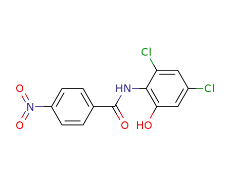 Molecular Structure of 90368-44-8 (Benzamide, N-(2,4-dichloro-6-hydroxyphenyl)-4-nitro-)