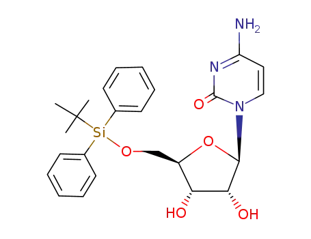 Molecular Structure of 58479-65-5 (5'-O-(tert-butyldiphenylsilyl)cytidine)