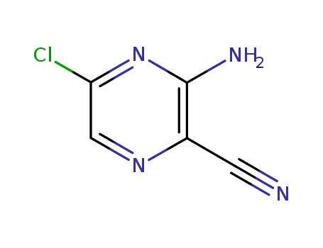 Molecular Structure of 54632-11-0 (3-Amino-5-chloropyrazine-2-carbonitrile)