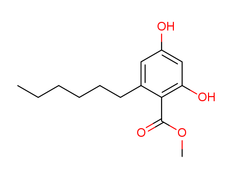 Cas no.102342-63-2 98% Benzoic acid, 2-hexyl-4,6-dihydroxy-, methyl ester