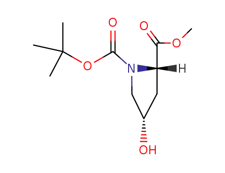 Molecular Structure of 102195-79-9 (N-Boc-cis-4-Hydroxy-L-proline methyl ester)