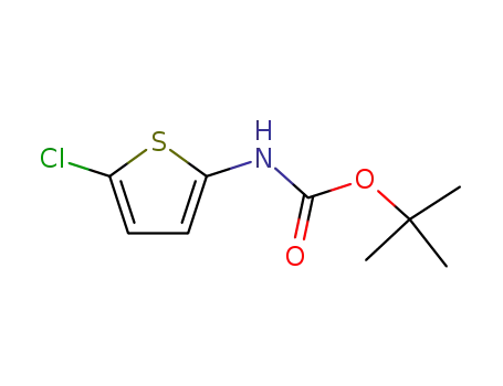 Molecular Structure of 63806-71-3 ((5-CHLORO-THIOPHEN-2-YL)-CARBAMIC ACID TERT-BUTYL ESTER)