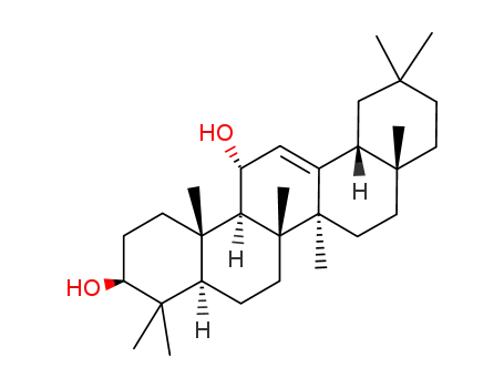 Molecular Structure of 5282-14-4 (3β,11α-Dihydroxyoleana-12-ene)